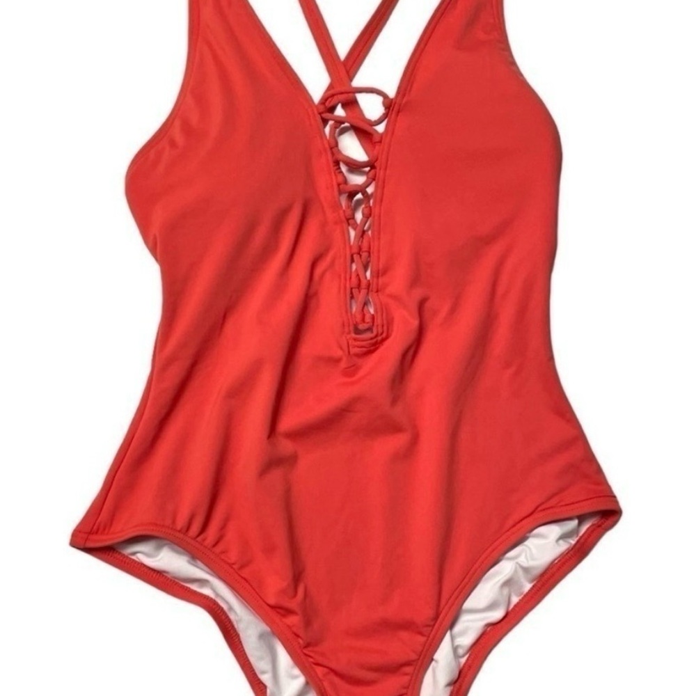 Michael Kors Red and White Bikini